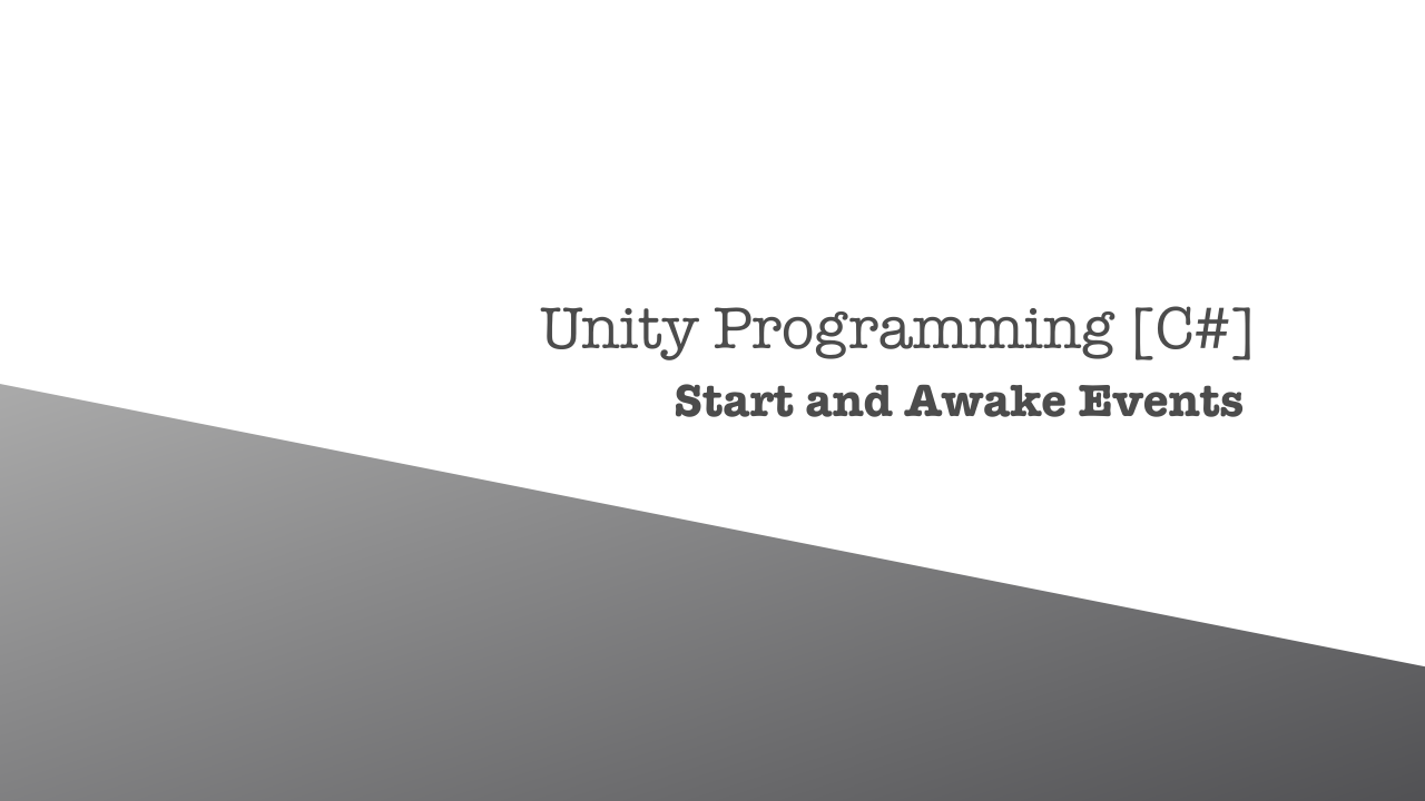 Unity - Start ve Awake Kullanımı